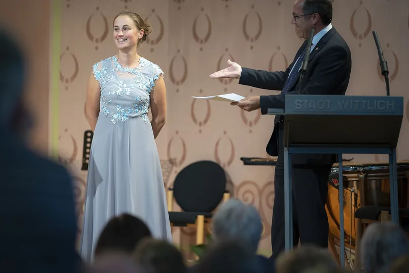 Friederike Roth bei der Verleihung des Kulturpreises 2018 in Wittlich